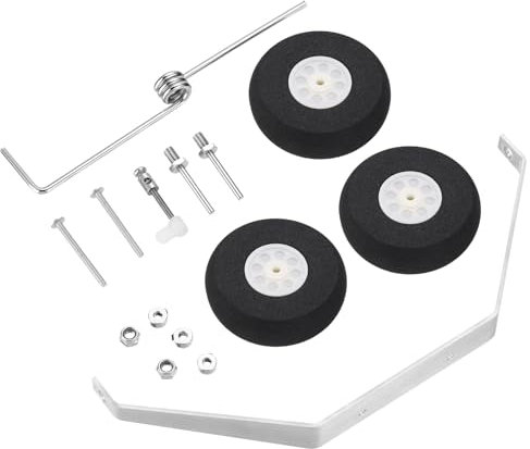 QUARKZMAN 1 Set Aluminium Fahrwerk Rad Kit Basteln Teile mit Rädern und Achsen für RC Flugzeug Jet Ersatz