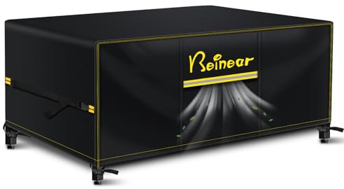 Beinear Garden Furniture Cover Waterproof Rectangular 185 x 122 x 72 cm, Outdoor Patio Rattan Sofa Table and Chair Set Cover with Air Vent, Windproof Buckles, Anti UV/Tear 420D Oxford Fabric