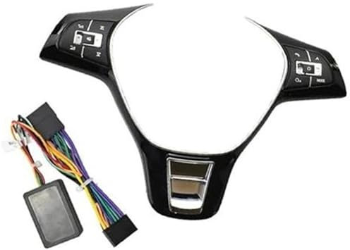 HUVNEXA Auto-Tempomattaste, for Jetta, for Polo, for Passat, for Santana, Lenkradknopfschalter, Lautstärketaste, Audioschalter, Telefonknopf, Naben, Autozubehör Steuertaste am Lenkrad(Black D10)
