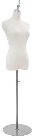 Display Kleid Modell, Hochzeitskleid Display Stand, Weibliches Modell Torso Ständer für Hochzeit Kleidung Höhenverstellbar Basis für Brautmode Präsentation (Silber, Scheibe)