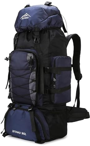CINGHI LUSSO Wanderrucksack, 90 l, für Männer und Frauen, wasserdicht, Reiserucksack, groß, Camping, Wandern, Tagesrucksack, Outdoor, Reiserucksack
