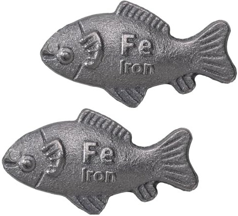 2-Pack Iron Fish Add Natural Iron to Food & Water Perfect for Vegans, Athletes, Pregnant Women & Kids Fight Anemia &Deficiency Safely Gift Loved Ones, Effective and Safe Cooking Tool