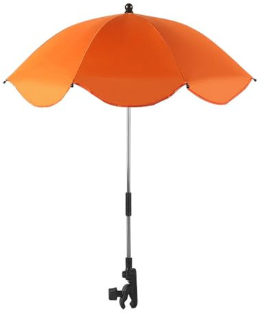 Sombrilla para silla con abrazadera ajustable UPF 50+ sombrilla para sillas de terraza, sillas de playa, cochecitos, sillas de ruedas y carritos de golf