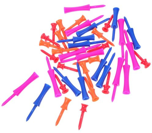 INOOMP Golf Tee 40 Stück 4 Größen Kunststoff Step Tees Multifunktional für Robust Leuchtende Farben