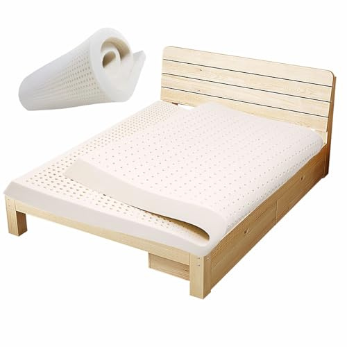 PVYGDXYI Matratze aus Naturkautschuk, 80 x 140 cm, 100 % Latex-Matratzen, atmungsaktiv, bequem und langlebig, Queen-Size-Matratze, Schlafzimmer, Kissen, 7,6 cm