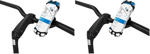 Fischer Fahrrad Scooter Handyhalterung, Smartphonehalterung, Universal Handyhalter, 360° drehbar, für 3,5-6,5 Zoll Smartphones, extra sicher