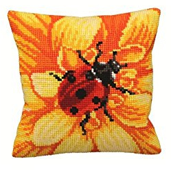 Collection d'Art Cross Stitch Cushion: Gerbera