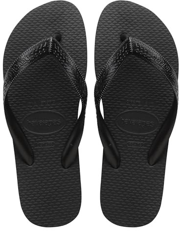 Havaianas Unisex Top Color Flip-Flop, Black, 6/7 UK