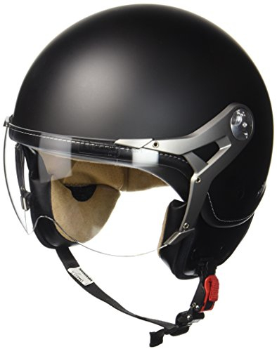 SOXON® SP-325 Mono „Night“ · Jet-Helm · Motorrad-Helm Roller-Helm Scooter-Helm Moped Mofa-Helm Chopper Retro Vespa Vintage Pilot Biker Helmet · ECE 22.05 Visier Schnellverschluss Tasche M (57-58cm)