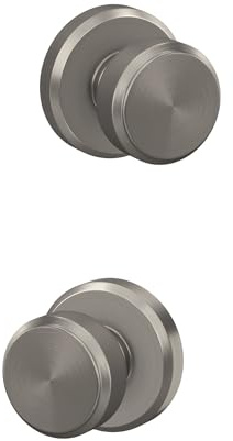 Schlage Bowery Hall/Closet Passage Door Knob, Satin Nickel