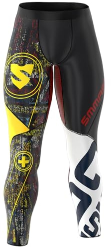 SMMASH Kompressionshose Herren Laufhose Lang Leggings Sportleggings Für Männer Atmungsaktiv Second Skin Technologie Running Hose