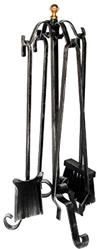 Kaminbesteck SCHÖSSMETALL MONTANA-4 Schmiedeeisen Messing