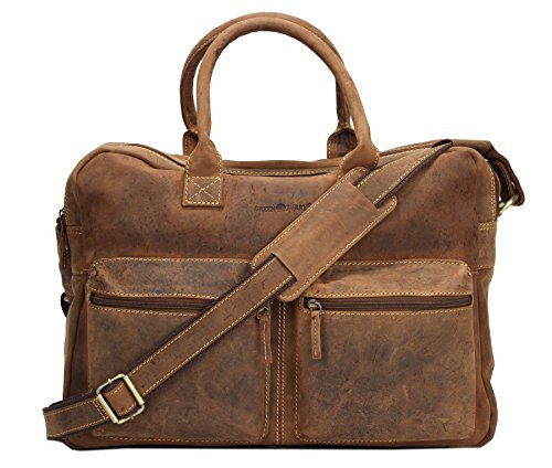 Greenburry Vintage Ledertasche Businesstasche braun