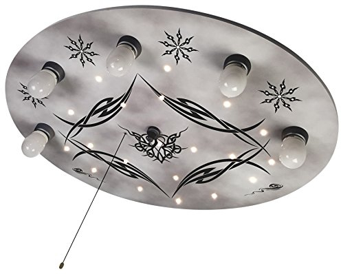 Kinder Deckenleuchte - Gothic Style - mit Zugschalter für Schlummerlicht, 71x53cm