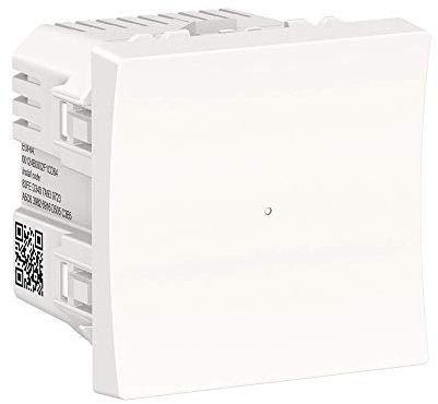 Schneider Electric NU351518 New Unica, Regulador Pulsador de Luz LED 7-200 W, Sostenible Green Premium, Tecnología Wiser, Instalación Fácil - Polar