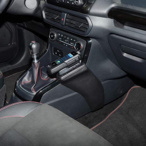 KUDA Handyhalterung passend für Ford Eco Sport ab 02/2018 - Telefonkonsole für Smartphones, Handy, Navi und mehr - Kunstlederkonsole, Schwarz, 3425