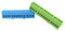 N Klemmen PE Klemme für Hutschiene Sammelklemmen 7-15 polig 16mm² fingersicher (15-Polig Blau - Grün)