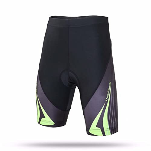 YFPICO Kinder Fahrrad-Shorts/Rad-Hose Mit Innenhose/Mountainbike - Atmungsaktiv schnelltrocknend, Schwarz+Grün, 134/140