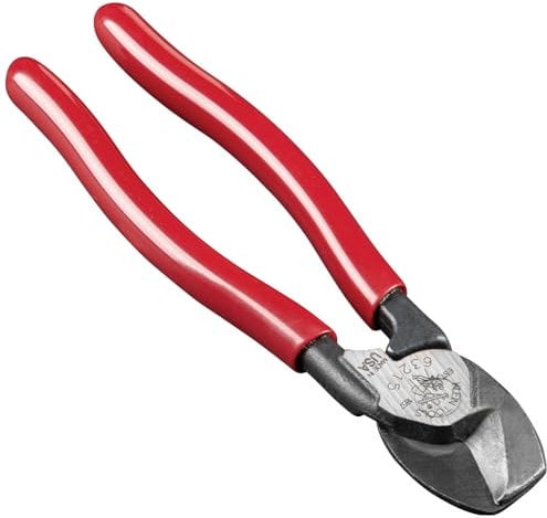 KLEIN TOOLS 63215 Cortador de cables compacto de alto apalancamiento, forjado de acero duradero, ideal para cortar cables de aluminio y cobre