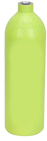 VGEBY Tanque de oxígeno, 1L Mini aviación portátil Aluminio Almacenamiento de Gas de Alta presión Cilindro de Buceo Snorkeling Tanque de oxígeno Equipo de Buceo para Adultos(Verde Fluorescente)