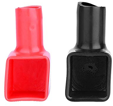 Batterie Terminal Abdeckungen, 1 Paar flexible Auto Batterie Polabdeckung aus weichem Kunststoff Rot/Schwarz Positive und Negative Batteriepolabdeckung