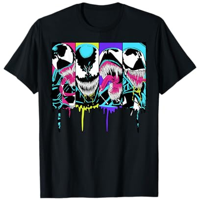 Marvel Venom Colorful Dripping Comic Panel T-Shirt