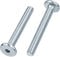 HEXATON Vis Mécaniques M6 x 15 mm – Lot de 100 – Tête Cylindrique à 6 Pans Creux – Acier Zingué Blanc – Filetage Métrique Complet