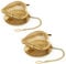 Mesh Tea Infuser Heart Stainless Steel Tea Strainer with Drip Tray Extended Chain Hook Reusable for Loose Tea Gold 2pcs