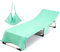 Morbuy Funda para Toallas para Tumbonas de Playa, Color sólido Funda para Silla de Playa de Microfibra con Bolsillos Laterales, para Tumbonas de Jardín, Piscina, Tomar El Sol (Verde Azulado)