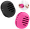 Fauxomor Lot de 2 Respirant Porte-éponge de Maquillage pour les Voyages,Support Eponge Maquillage en Silicone Incassable,étui Portable pour tous Les Types Beauty Blender,AA-Noir+Rose Red