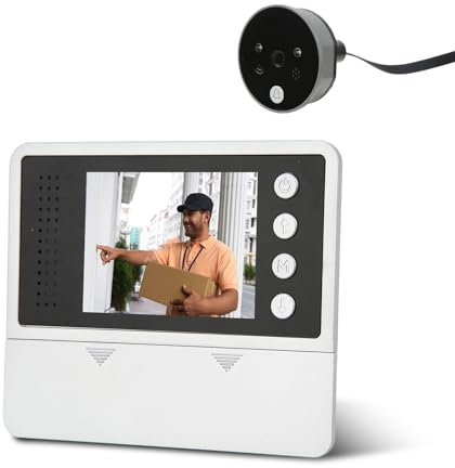 Ring Doorbell Wireless, Türklingelkamera,Ring Doorbell Wireless, Digitaler LED-Türspion mit Einer 135°-Weitwinkelkamera und Einem Größeren Sichtfeld