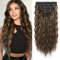 REECHO Clip in Extensions, 5 Teile Haarverlängerungen zum Einclipsen dicke lange lockere Wellen Haarverlängerungen Unsichtbare Spitze Flechte Natürliche weiche haarteile für Frauen