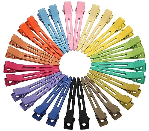 Mbsomnus 30 Pezzi Becchi D'oca per Capelli Metallo Becchi per Capelli Fermagli per Capelli 5,5 cm Donna Mollette per Capelli Styling per Salone Donna Casa(15 Colori)