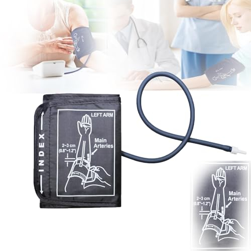 sitarcmin Manguito universal para la presión arterial para adultos, circunferencia del brazo de 22 – 52 cm, repuesto para casa, con manguera integrada y conector intercambiable