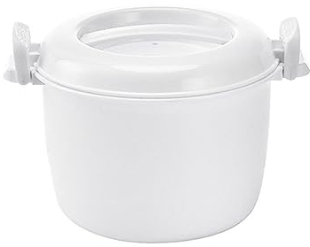TsoLay 2 x cuociriso per microonde, multifunzione, piccolo contenitore per il pranzo, compatibile con microonde, , 17,5 x 21 x 14 cm