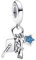 Feitery La Estrella Azul Charm Compatible Pandora Pulsera Joyas Marineras de Verano Murano Glass Charms Abalorios para Mujer