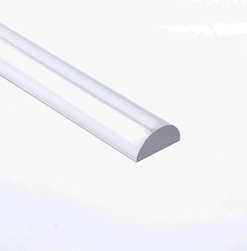 Dalrun Clear Acrylic Shower Threshold 3/8 X 3/8 (WxL) for Frameless Shower Door, Transparent Shower Dam Shower Splash Guard 36 Long,Half Round,Peel and Stick