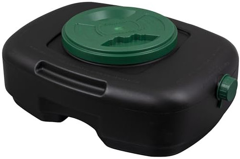 Scepter AM06984 12 Quart Oil Drain Pan with Lid, Filter Drain Screen, and Pour Spout for Automotive Fluids Including Engine Oil, Anti-Freeze, Transmission Fluid and More, 13 x 17-1/4 x 6