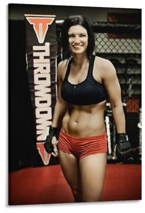 Gina-Carano-Art Poster, gemischte Kampfsport-Kämpferkunst-Poster, Leinwand, Gemälde, Dekor, Wanddruck, Foto, moderne Dekoration