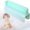 Bathtub Splash Guard for Tub Kids, with Mesh Storage Bag Organizer Bathtub Toy Shelf Splash Guard Suction Cups Attach to Bath Tub Bath Tub Splash Shield for Toddlers