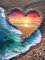 Aiuorty 5D Diamond Painting Bilder Diamond Art Erwachsene Full DIY Diamant Kunst Malerei Stickerei Set Diamond Painting for Home Decoration, Weihnachtsgeschen 30x40cm (Herz)