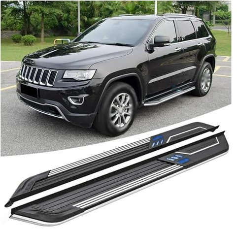 Jupes Latérales Voiture Marchepied Latéral De Porte 2 Pièces pour Jeep pour Grand pour Cherokee 2011-2021 Barre Nerf De Marchepied Jupes Latérales De Voiture Voiture Jupe Latérale