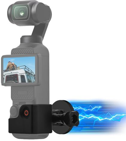 Osmo Pocket 3 Magnet Halter, Magnetische Halterung kompatibel für DJI Osmo Pocket 3 Erweiterungs Adapter Zubehör Verwendet auf Metall oberflächen Autos, Geländer, Kühlschränke