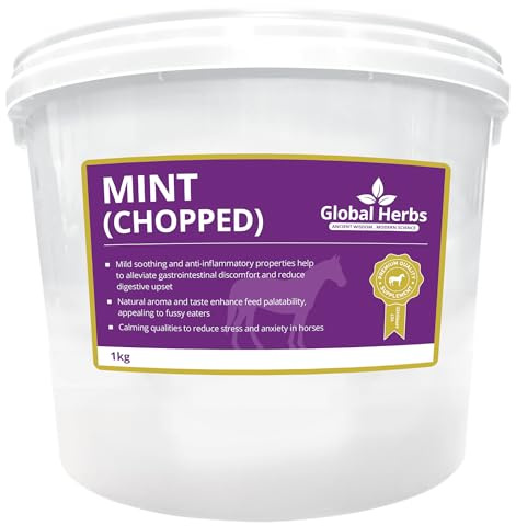 Global Herbs Mint Chopped Equine Digestive & Appetite Support Cut Herb 1kg