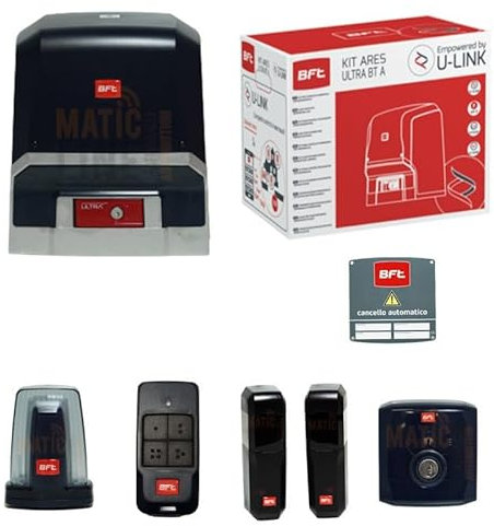 KIT ARES ULTRA BT A1500 24V MOTORE PER CANCELLO SCORREVOLE PORTATA 1500 KG 2604051