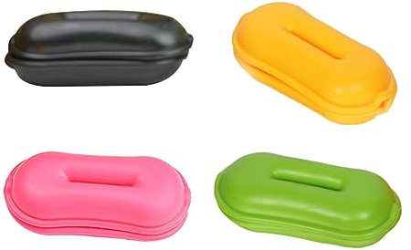 KONTONTY 4pcs Earbuds Case Cord Winder Organizer for Wired Earbuds Usb Cable Protective Holder for Daily Use Random Color