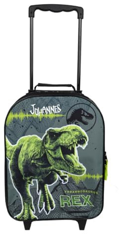 Undercover Koffer Kinder Jurassic World Dinosaurier - Personalisiert mit Name - Trolley Jungen Handgepäck Reisekoffer