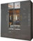 MN Furniture Swiss High Gloss 4 Door Mirror Wardrobe with Drawers & Shelves (Grey)