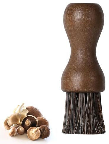 Zommke Gemüsebürste, Pilzbürste, Champignonbürste, Küchenbürste, Kartoffelbürste, Holzspülbürste, Handflächenbürste aus Natürlichem Bambus für Geschirr Topf Töpfe Pfannen Umweltfreundlich