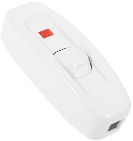 NUOBESTY Interruttore Per Lampada Da Comodino Vintage Guscio in Plastica Interruttore Pressione Manuale e Spia Luminosa Controllo Singolo Capacità Di Elevata